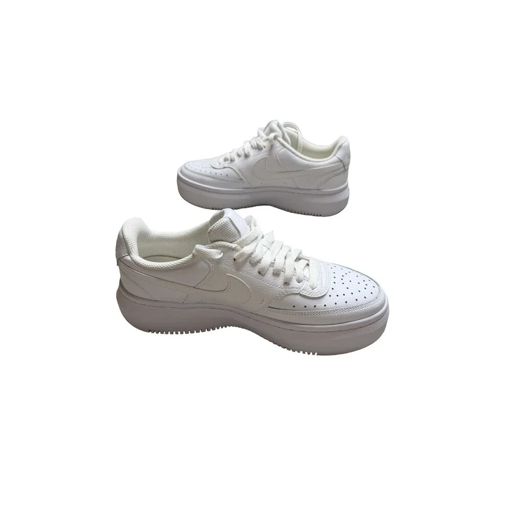 Women's Nike Court Vision Alta Leather Platform White Dm0113-100 Size 9